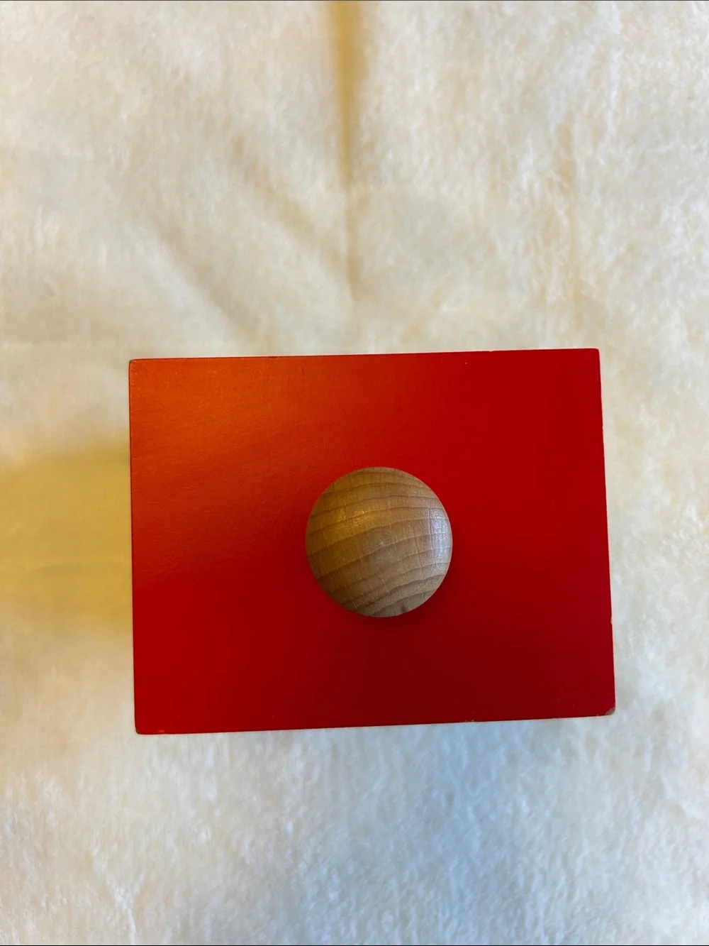 Wooden Shape Sorter Coin Box - Red & Blue Kids Toy